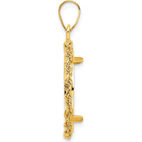 14K Yellow Gold Polished Rope Coin Bezel Pendant - 18.0mm by Numis Coin Jewelry