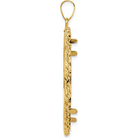 14K Yellow Gold Polished Rope Coin Bezel Pendant - Holds 1 oz. Panda Coin by Numis Coin Jewelry