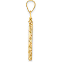 14K Yellow Gold Polished Rope Coin Bezel Pendant with Screw Top - 34mm Length by Numis Coin Jewelry