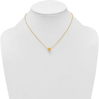 14K Yellow Gold Polished Round Bead 16" Necklace with 2" Extender by 0