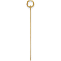 14K Yellow Gold Polished Round Disc Charm - Engravable Pendant by Oro Pregiato