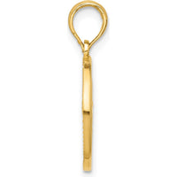14K Yellow Gold Polished Round Gemini Zodiac Pendant - 21.4mm Length by Oro Pregiato