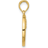 14K Yellow Gold Polished Round Sagittarius Pendant - 21.4mm Length by Oro Pregiato