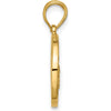 14K Yellow Gold Polished Round Taurus Pendant with Textured Back - 21.4mm Length by Oro Pregiato