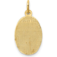 14K Yellow Gold Polished Saint Christopher Medal Oval Charm - 21.75mm x 11mm by Oro Pregiato