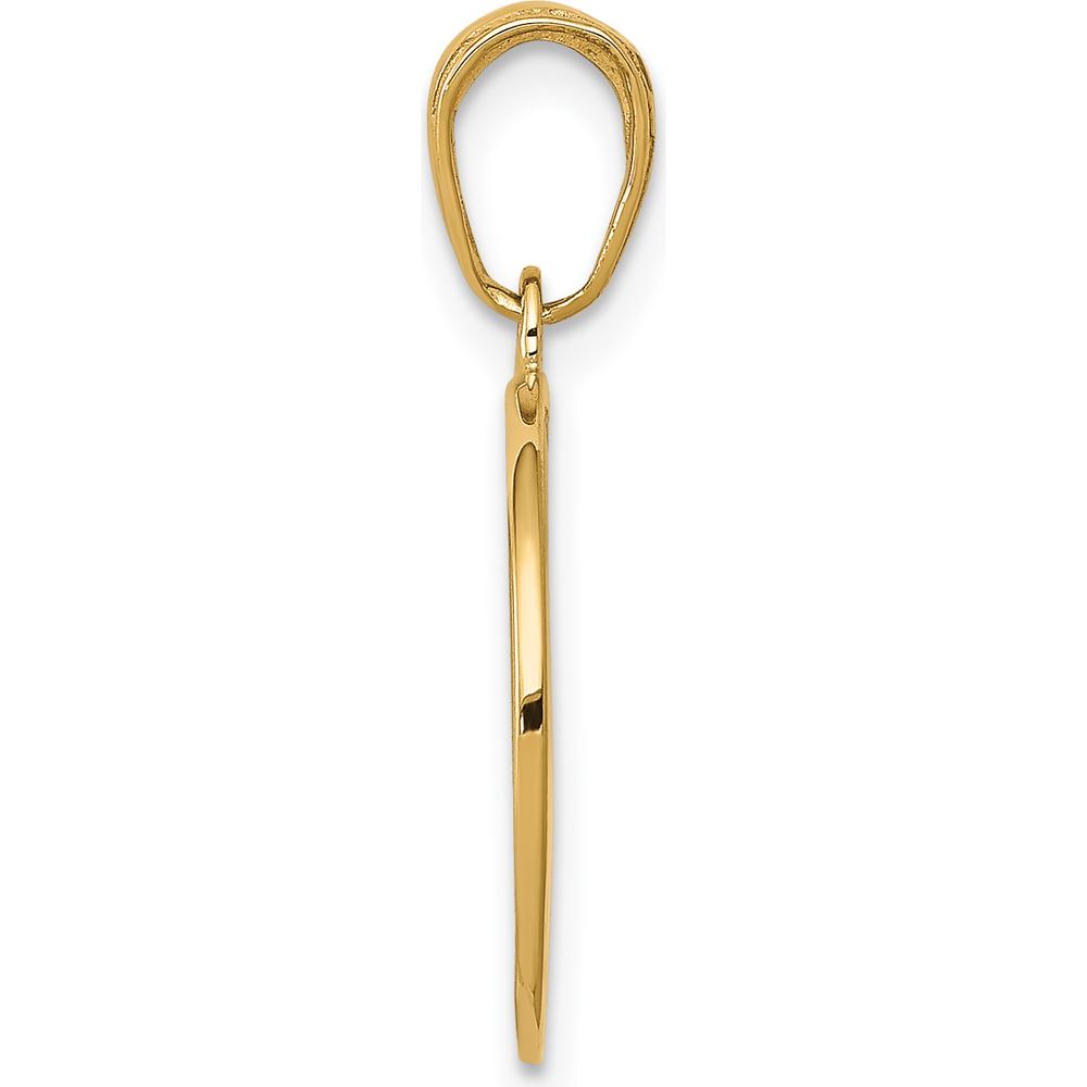 14K Yellow Gold Polished Saint Joseph Medal Round Charm - Faith Pendant by Oro Pregiato