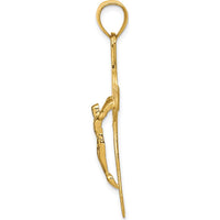 14K Yellow Gold Polished San Benito Reversible Crucifix Pendant - 42.75mm Length by Oro Pregiato