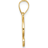 14K Yellow Gold Polished Script Letter "I" Pendant - Personalized Initial Charm by Oro Pregiato