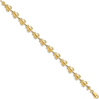 14K Yellow Gold Polished Sea Turtle Bracelet with 12 Charms - 7.25 inches by Oro Pregiato
