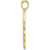 14K Yellow Gold Polished Seahorse Charm Pendant - Ocean Inspired Design by Oro Pregiato