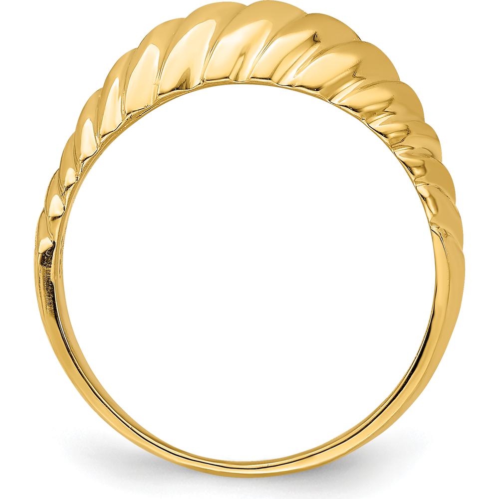 14K Yellow Gold Polished Shrimp Dome Fashion Ring by 0