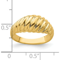 14K Yellow Gold Polished Shrimp Dome Fashion Ring by 0