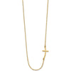 14K Yellow Gold Polished Sideways Cross 19" Necklace by 0