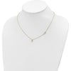 14K Yellow Gold Polished Sideways Cross Pendant Necklace - 18" Cable Chain by 0