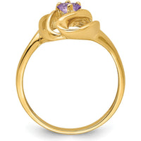 14K Yellow Gold Polished Single-Stone Mother's Ring Mounting by Oro Pregiato