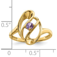14K Yellow Gold Polished Single-Stone Mother's Ring Mounting by Oro Pregiato