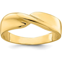 14K Yellow Gold Polished Single Twist Fashion Ring - 2mm to 5mm Band Width by Oro Pregiato