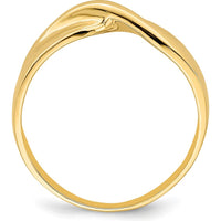 14K Yellow Gold Polished Single Twist Fashion Ring - 2mm to 5mm Band Width by Oro Pregiato