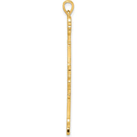 14K Yellow Gold Polished Skeleton Pendant - 50mm by Oro Pregiato