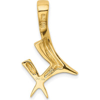 14K Yellow Gold Polished Slide for 6mm Regular or 8mm Fancy Omega Chain - Solid Gold Pendant by 0