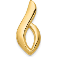 14K Yellow Gold Polished Slide Pendant for Omega Chains - Fits 6mm Regular and 8mm Fancy Omega by Oro Pregiato