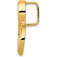 14K Yellow Gold Polished Slide Pendant for Omega Chains - Fits 6mm Regular and 8mm Fancy Omega by Oro Pregiato