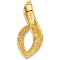 14K Yellow Gold Polished Slide Pendant for Omega Chains - Fits 6mm Regular and 8mm Fancy Omega by Oro Pregiato