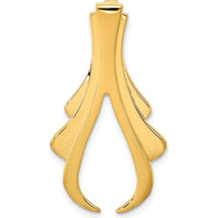 14K Yellow Gold Polished Slide Pendant for Omega Chains - Fits 6mm Regular or 8mm Fancy by 0