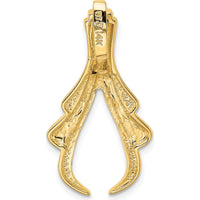 14K Yellow Gold Polished Slide Pendant for Omega Chains - Fits 6mm Regular or 8mm Fancy by 0