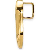 14K Yellow Gold Polished Slide Pendant for Omega Chains - Fits Up to 4mm Regular or 6mm Fancy by 0