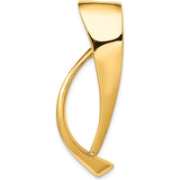 14K Yellow Gold Polished Slide Pendant for Omega Chains - Fits up to 8mm by 0