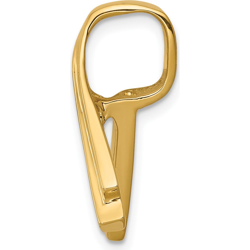 14K Yellow Gold Polished Slide Pendant for Up to 6mm Omega Chains by 0