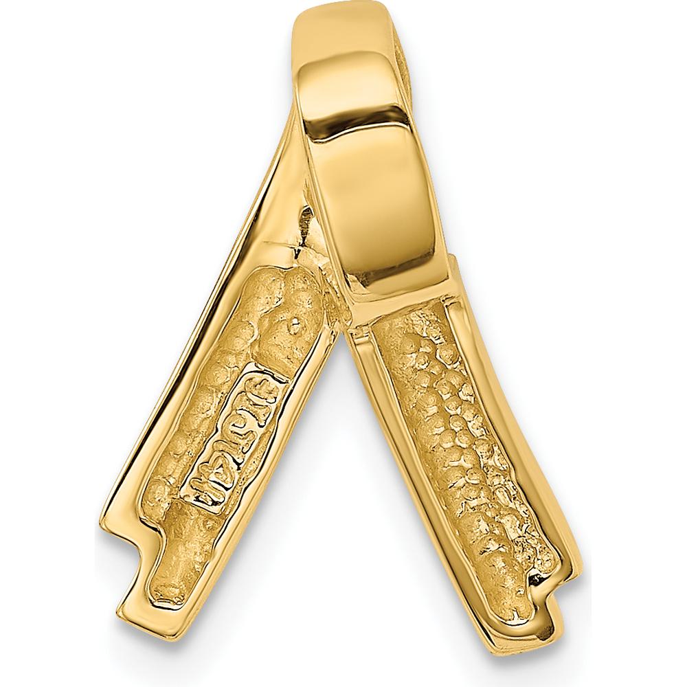 14K Yellow Gold Polished Slide Pendant for Up to 6mm Omega Chains by 0
