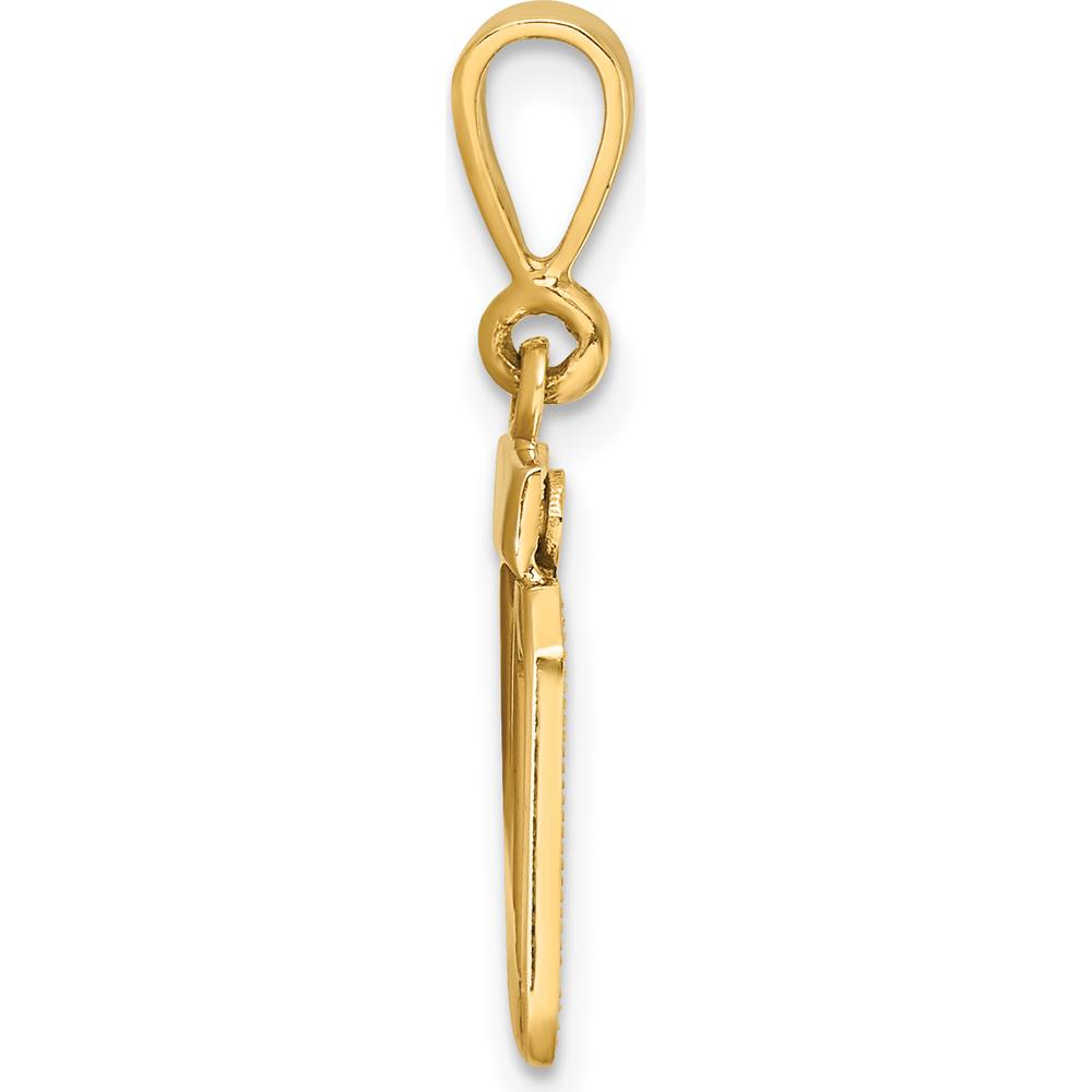 14K Yellow Gold Polished Small Number 20 Charm Pendant by 0