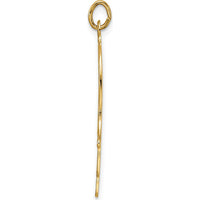 14K Yellow Gold Polished Solid Filigree Hamsa Pendant - 31.45mm Length by Oro Pregiato