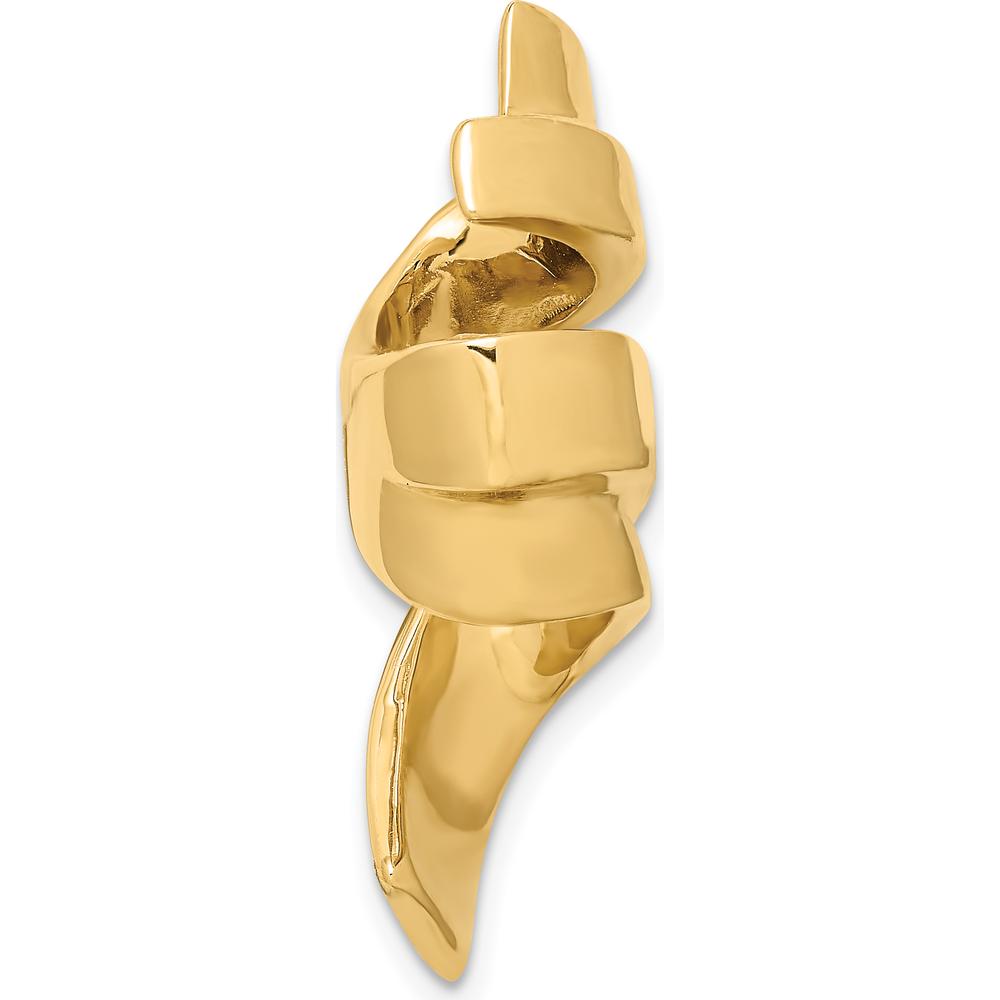 14K Yellow Gold Polished Spiral Omega Slide Pendant by 0
