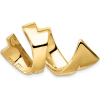 14K Yellow Gold Polished Spiral Omega Slide Pendant by 0