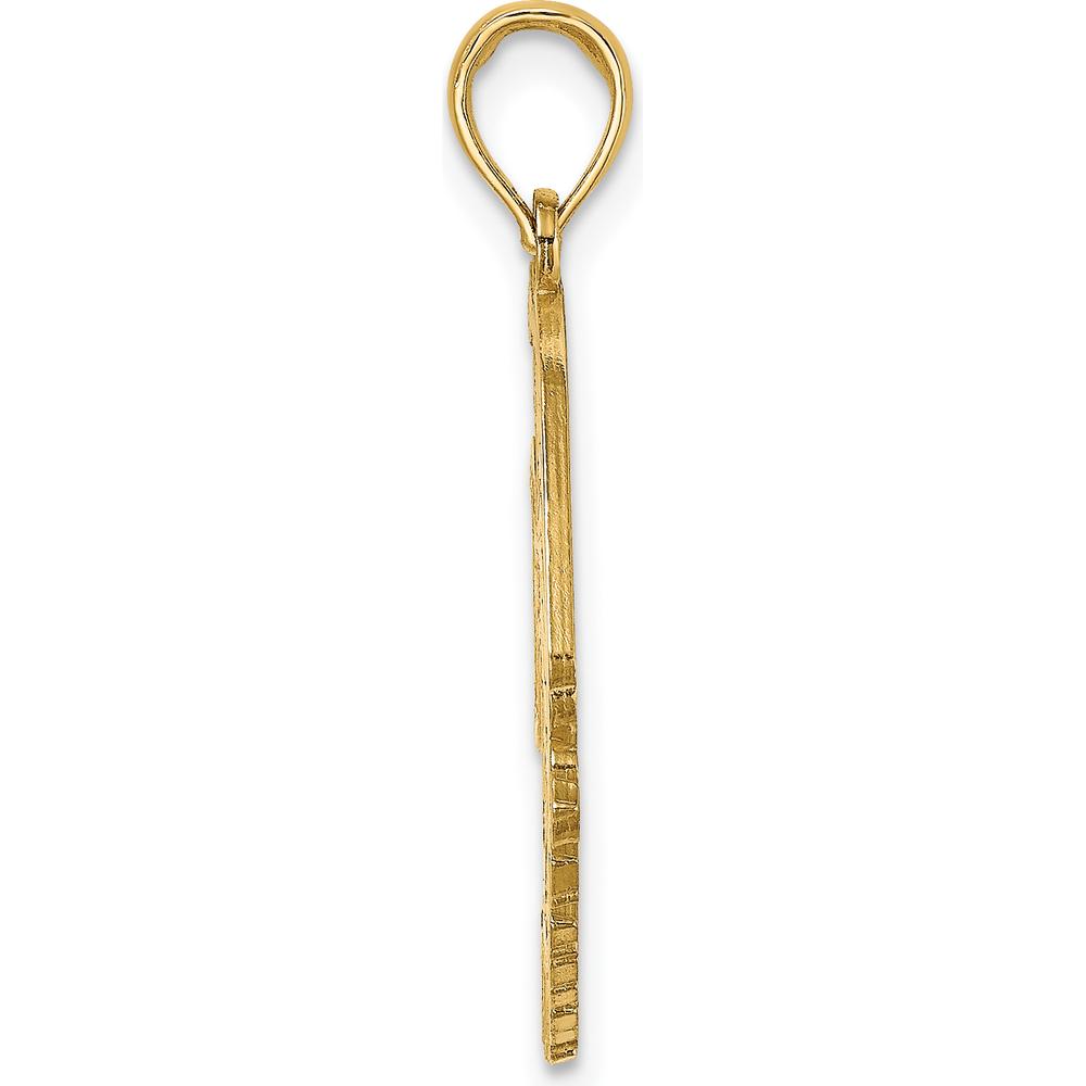 14K Yellow Gold Polished St. Martin Angelfish Pendant Charm - 28.6mm by Oro Pregiato