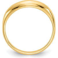 14K Yellow Gold Polished Stackable Wave Ring - 2-3mm Tapered Band by Oro Pregiato