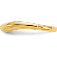 14K Yellow Gold Polished Stackable Wave Ring - 2-3mm Tapered Band by Oro Pregiato
