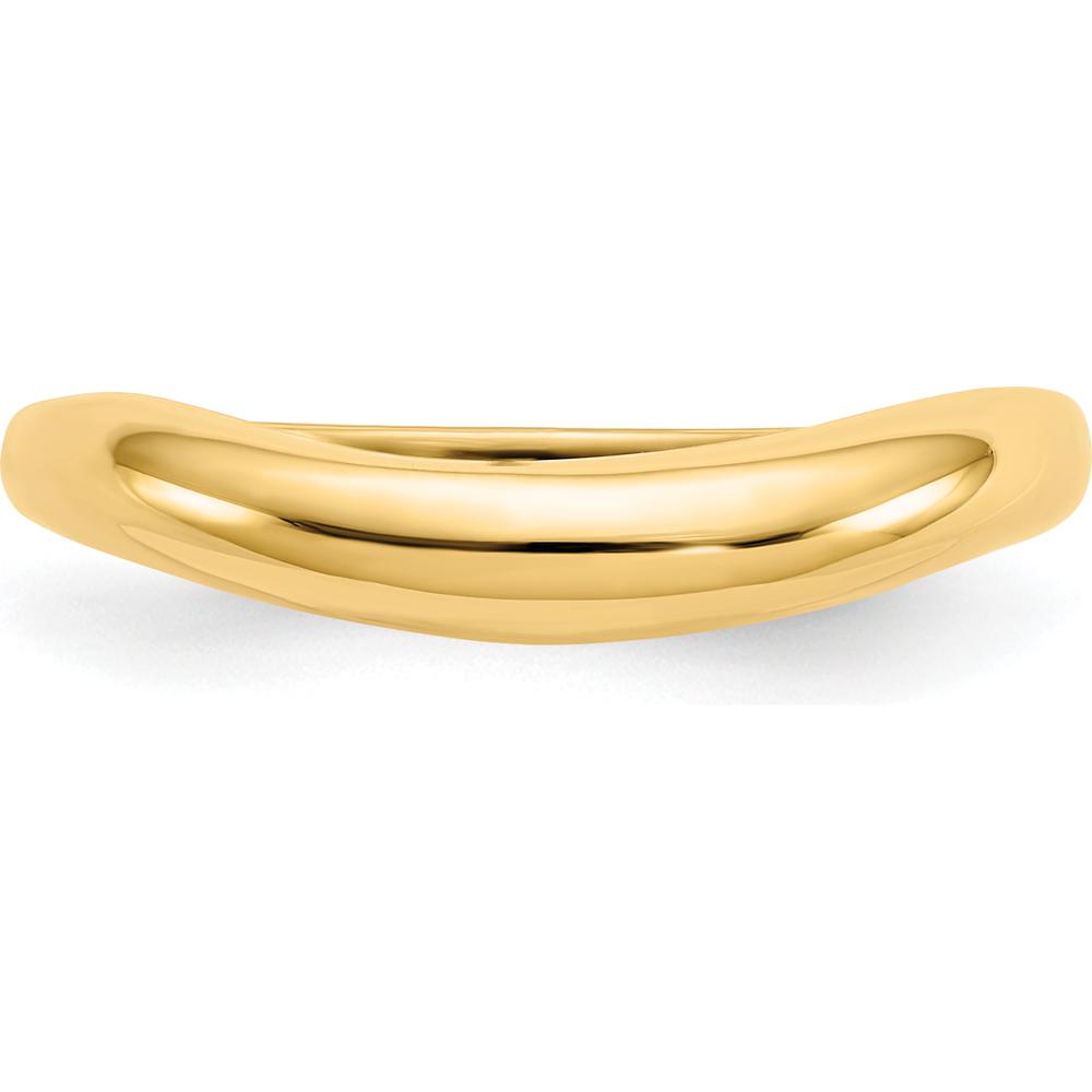 14K Yellow Gold Polished Stackable Wave Ring - 2-3mm Tapered Band by Oro Pregiato