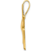 14K Yellow Gold Polished Starfish Pendant Charm - 26.6mm Length by 0