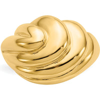14K Yellow Gold Polished Swirl Dome Fashion Ring by 0