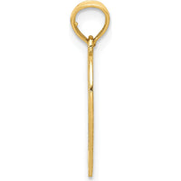 14K Yellow Gold Polished Swirled Border Engravable Heart Pendant by Oro Pregiato