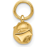 14K Yellow Gold Polished Taffy Candy Charm Pendant - Whimsical Design by Oro Pregiato