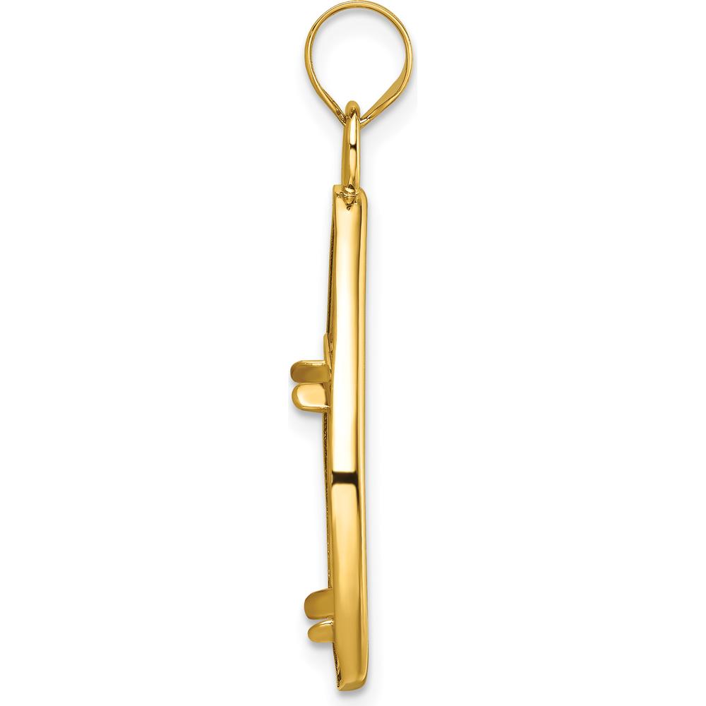 14K Yellow Gold Polished Teardrop Pendant with Coin Bezel for 1/10 oz. Panda Coin by Numis Coin Jewelry