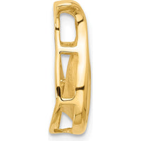 14K Yellow Gold Polished Teardrop-Shape Chain Slide Mounting for 3.4mm Round Stone - 19mm Length by Oro Pregiato