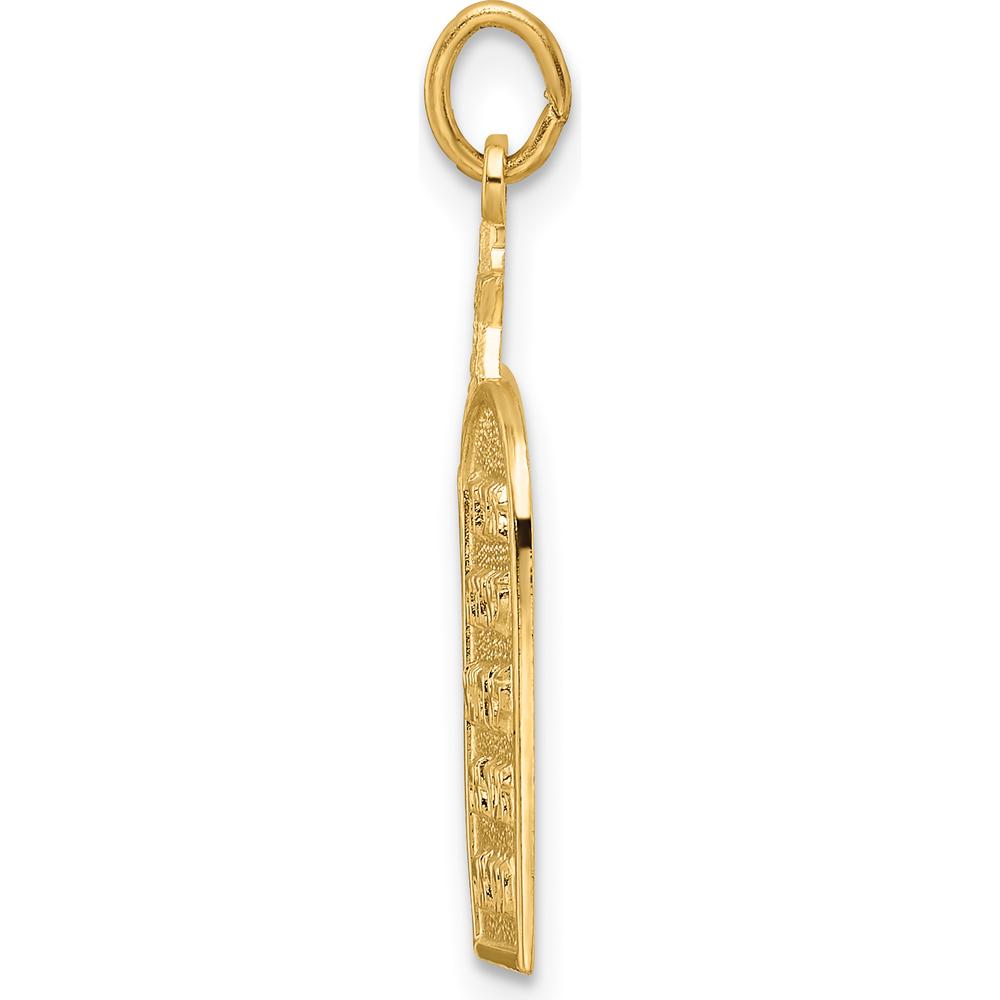 14K Yellow Gold Polished Ten Commandments & Star of David Pendant - 26mm Length by Oro Pregiato