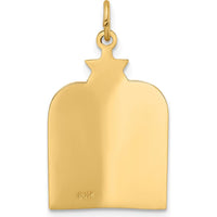 14K Yellow Gold Polished Ten Commandments & Star of David Pendant - 26mm Length by Oro Pregiato