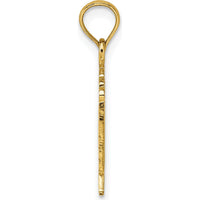 14K Yellow Gold Polished Textured "God Bless America" Flag Charm - 14.35mm Length x 17.85mm Width by Oro Pregiato